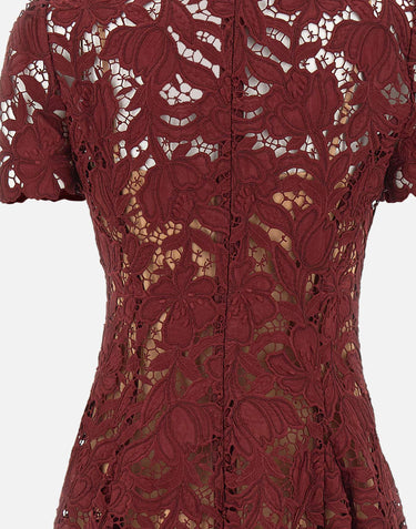SELF-PORTRAIT Abito mini in pizzo RED Donna 