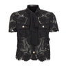 SELF-PORTRAIT Camcia in pizzo con fiocco BLACK Donna 