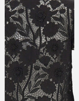 SELF-PORTRAIT Camcia in pizzo con fiocco BLACK Donna 