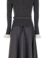 Abito in maglia effetto twill 131MAGR GREY SELF-PORTRAIT 