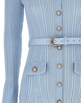Abito in maglia effetto twill 131SBL BLUE SELF-PORTRAIT 