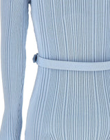 Abito in maglia effetto twill 131SBL BLUE SELF-PORTRAIT 