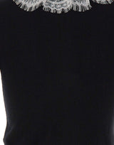 Top in maglia con collo in pizzo 134TB BLACK SELF-PORTRAIT 