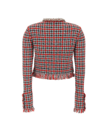 SELF-PORTRAIT Giacca in maglia a quadri MULTICOLOR Donna 