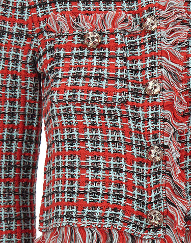 SELF-PORTRAIT Giacca in maglia a quadri MULTICOLOR Donna 