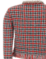 SELF-PORTRAIT Giacca in maglia a quadri MULTICOLOR Donna 