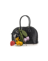 SELF-PORTRAIT Borsa a mano in pelle stampa cocco BLACK Donna 