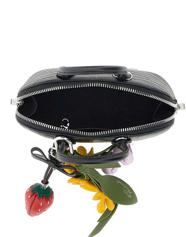 SELF-PORTRAIT Borsa a mano in pelle stampa cocco BLACK Donna 