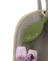 SELF-PORTRAIT Borsa a mano in pelle stampa cocco GREY Donna 