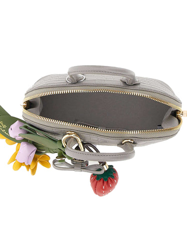 SELF-PORTRAIT Borsa a mano in pelle stampa cocco GREY Donna 