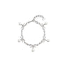 SELF-PORTRAIT "Crystal Bow Pearl Charm Bracelet" SILVER Donna 