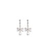 SELF-PORTRAIT "Bow Crystal Charm Earring" SILVER Donna 