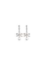 SELF-PORTRAIT "Bow Crystal Charm Earring" SILVER Donna 