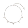 SELF-PORTRAIT Collana "Crystal Bow Pearl Charm" SILVER Donna 