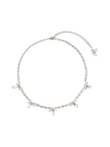 SELF-PORTRAIT Collana "Crystal Bow Pearl Charm" SILVER Donna 