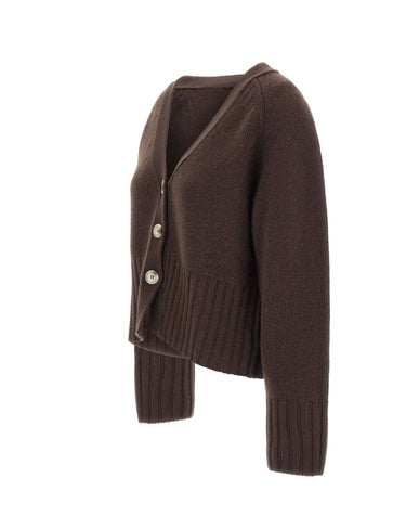 SOFT GOAT Cardigan in cashmere BROWN Donna 
