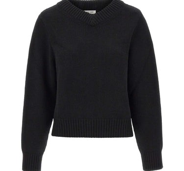 SOFT GOAT Maglione in cashmere con scollo a V BLACK Donna 