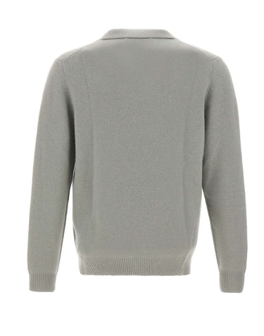 SOFT GOAT Maglia polo in cashmere GREY Uomo 