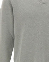 SOFT GOAT Maglia polo in cashmere GREY Uomo 