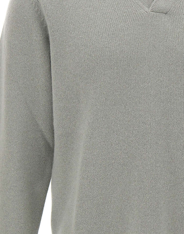 SOFT GOAT Maglia polo in cashmere GREY Uomo 