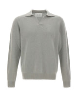 SOFT GOAT Maglia polo in cashmere GREY Uomo 