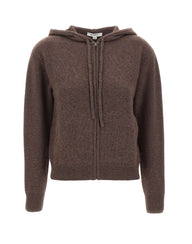 SPORTY & RICH Felpa in maglia di lana e cashmere BROWN Donna 