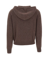 SPORTY & RICH Felpa in maglia di lana e cashmere BROWN Donna 