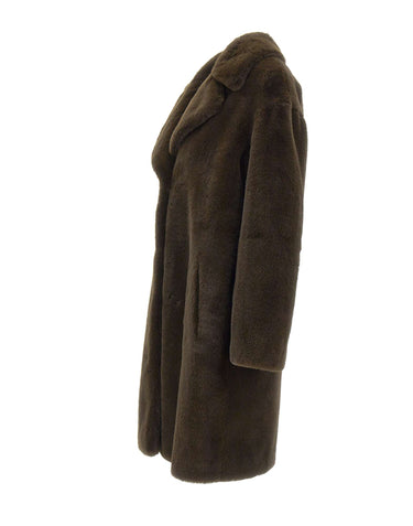 STAND STUDIO Pelliccia "Camille Cocoon" BROWN Donna 