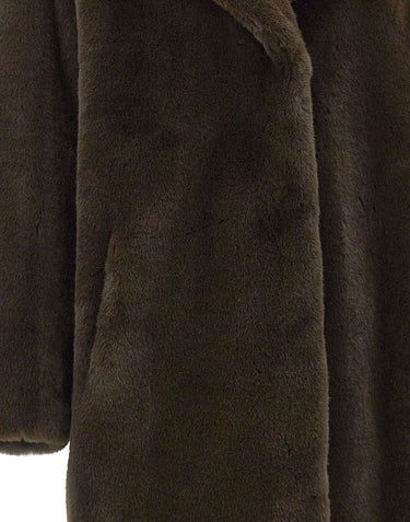 STAND STUDIO Pelliccia "Camille Cocoon" BROWN Donna 