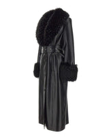 STAND STUDIO Cappotto in pelle "Estella" BLACK Donna 