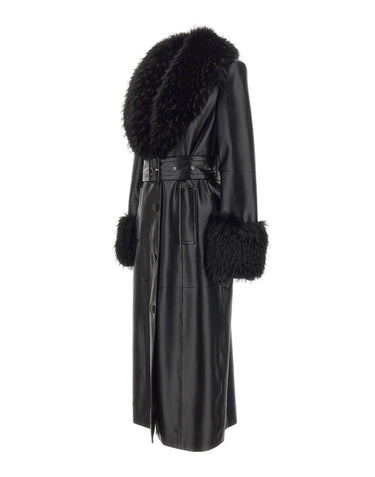 STAND STUDIO Cappotto in pelle "Estella" BLACK Donna 