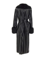 STAND STUDIO Cappotto in pelle "Estella" BLACK Donna 