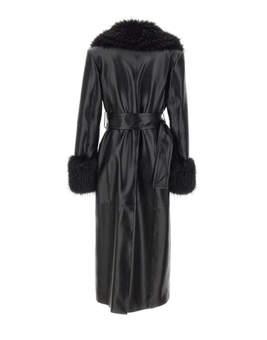 STAND STUDIO Cappotto in pelle "Estella" BLACK Donna 
