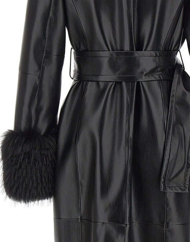 STAND STUDIO Cappotto in pelle "Estella" BLACK Donna 