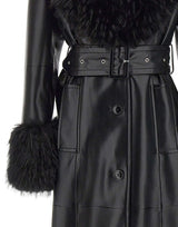 STAND STUDIO Cappotto in pelle "Estella" BLACK Donna 