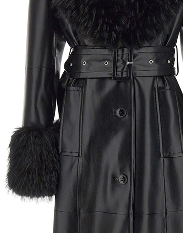 STAND STUDIO Cappotto in pelle "Estella" BLACK Donna 