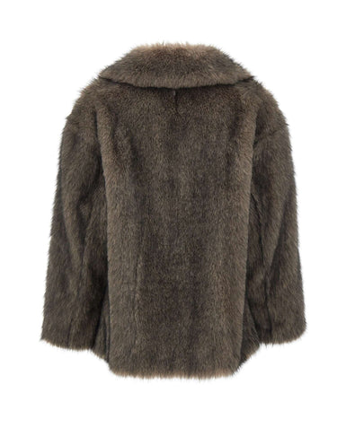 STAND STUDIO Giacca in eco pelliccia "Angelika" GREY Donna 