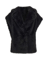 STAND STUDIO Pelliccia smanicata "Kinley" BLACK Donna 