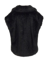 STAND STUDIO Pelliccia smanicata "Kinley" BLACK Donna 
