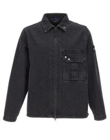 STONE ISLAND Giacca in denim con zip BLACK Uomo 