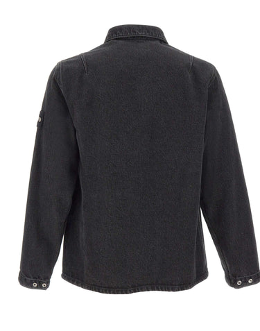 STONE ISLAND Giacca in denim con zip BLACK Uomo 