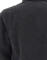 STONE ISLAND Giacca in denim con zip BLACK Uomo 