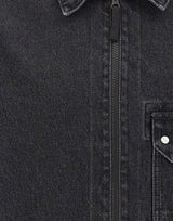 STONE ISLAND Giacca in denim con zip BLACK Uomo 