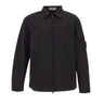 STONE ISLAND Giacca overshirt in cotone BLACK Uomo 