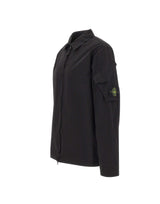 STONE ISLAND Giacca overshirt in cotone BLACK Uomo 