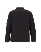 STONE ISLAND Giacca overshirt in cotone BLACK Uomo 