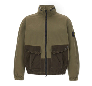 Giacca in cotone con tasche in nylon 1200039S0482 V005G STONE ISLAND 