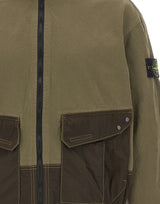 Giacca in cotone con tasche in nylon 1200039S0482 V005G STONE ISLAND 