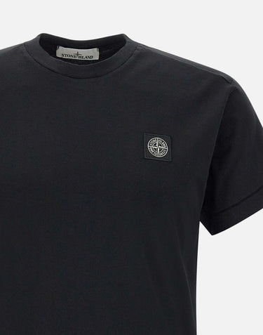 STONE ISLAND T-shirt in cotone BLACK Uomo 