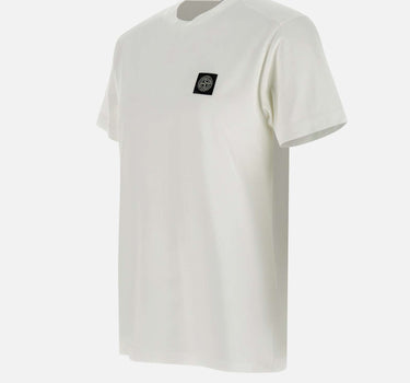 STONE ISLAND T-shirt in jersey di cotone WHITE Uomo 